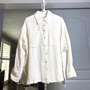 We The Free Poet Style White Shirt NWT SZ S